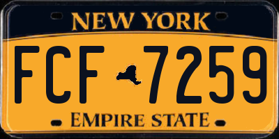 NY license plate FCF7259