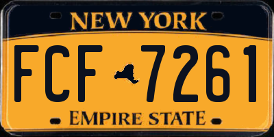 NY license plate FCF7261