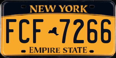 NY license plate FCF7266
