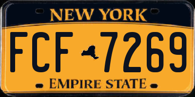 NY license plate FCF7269