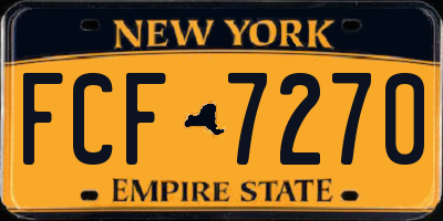 NY license plate FCF7270