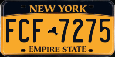 NY license plate FCF7275