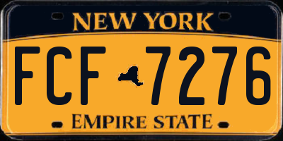 NY license plate FCF7276