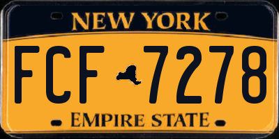 NY license plate FCF7278