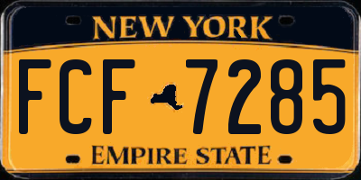 NY license plate FCF7285