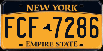NY license plate FCF7286
