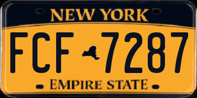 NY license plate FCF7287
