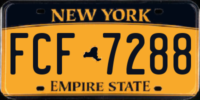 NY license plate FCF7288