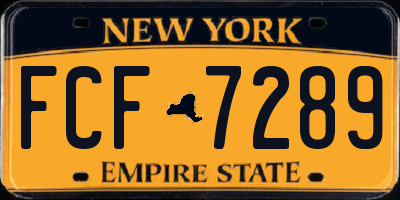 NY license plate FCF7289