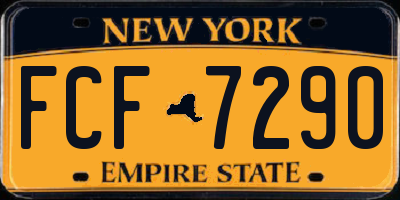 NY license plate FCF7290