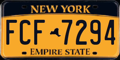 NY license plate FCF7294