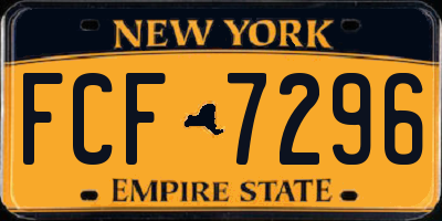 NY license plate FCF7296