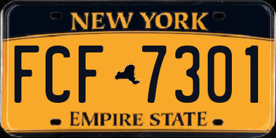 NY license plate FCF7301