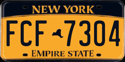 NY license plate FCF7304