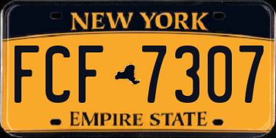NY license plate FCF7307