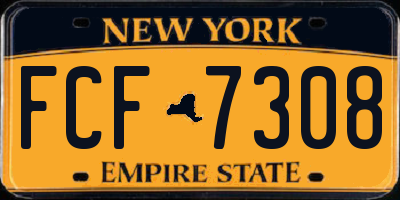 NY license plate FCF7308