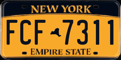 NY license plate FCF7311