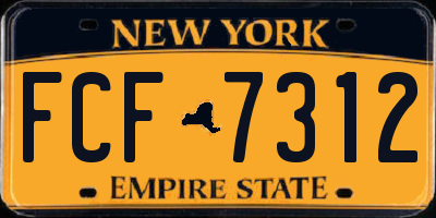 NY license plate FCF7312
