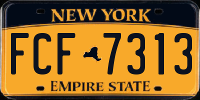 NY license plate FCF7313