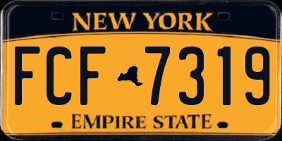 NY license plate FCF7319