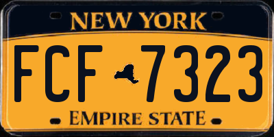 NY license plate FCF7323