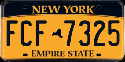 NY license plate FCF7325