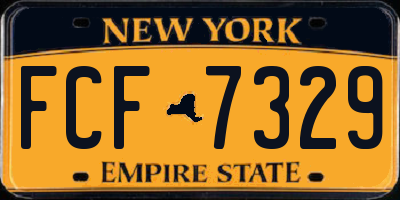 NY license plate FCF7329