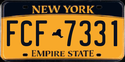 NY license plate FCF7331