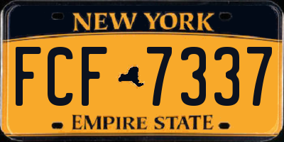 NY license plate FCF7337