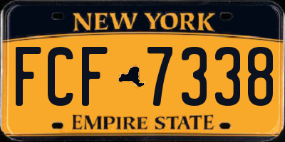 NY license plate FCF7338