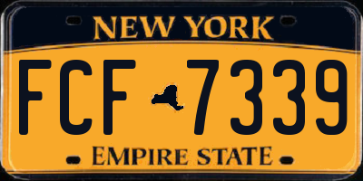 NY license plate FCF7339