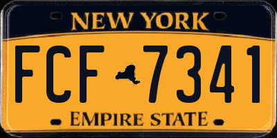 NY license plate FCF7341