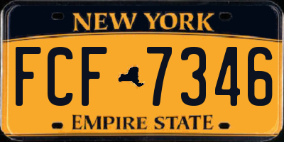 NY license plate FCF7346