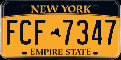 NY license plate FCF7347