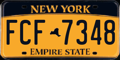 NY license plate FCF7348