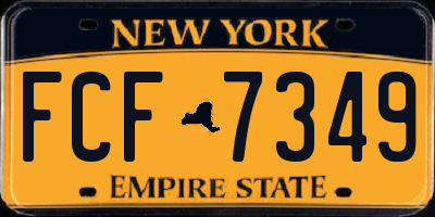 NY license plate FCF7349