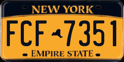 NY license plate FCF7351