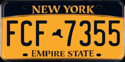 NY license plate FCF7355
