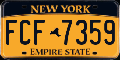 NY license plate FCF7359
