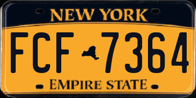 NY license plate FCF7364