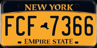 NY license plate FCF7366