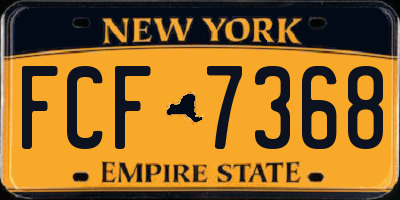 NY license plate FCF7368