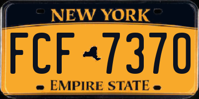 NY license plate FCF7370