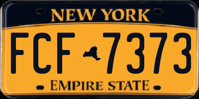 NY license plate FCF7373