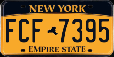 NY license plate FCF7395