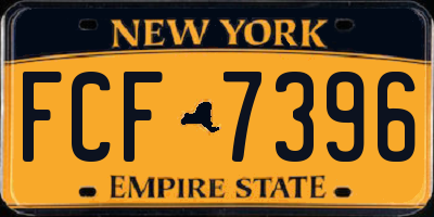 NY license plate FCF7396