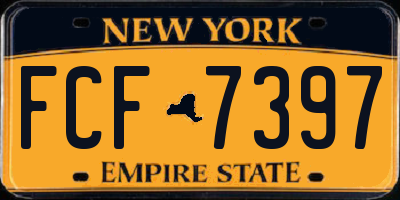 NY license plate FCF7397