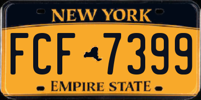 NY license plate FCF7399