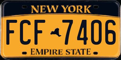 NY license plate FCF7406