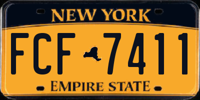 NY license plate FCF7411